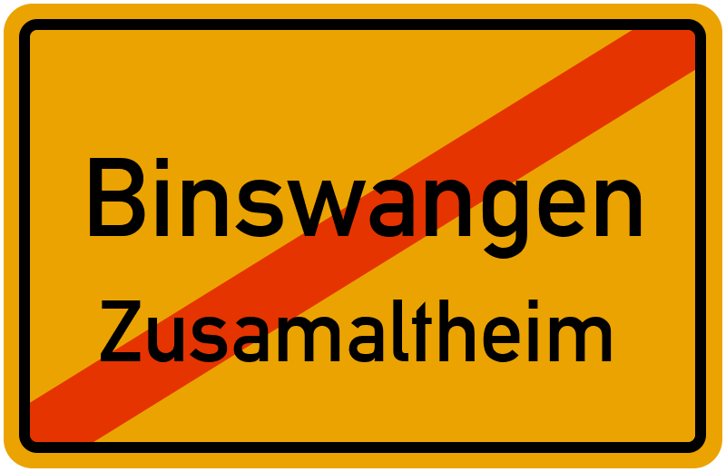 Ortsschild Binswangen