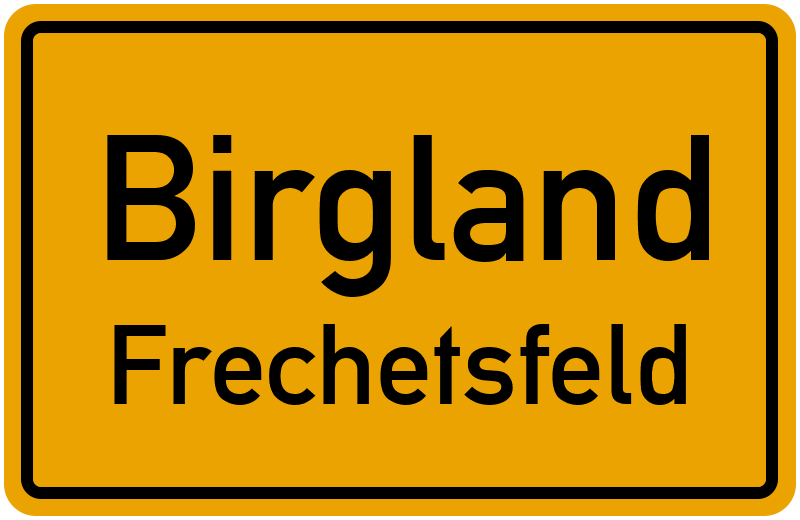 Ortsschild Birgland