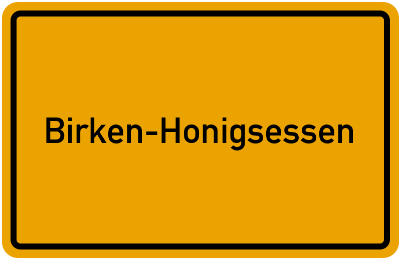 Ortsschild Birken-Honigsessen
