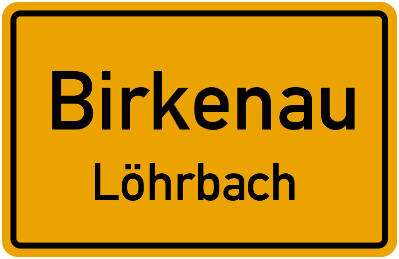 Ortsschild Birkenau