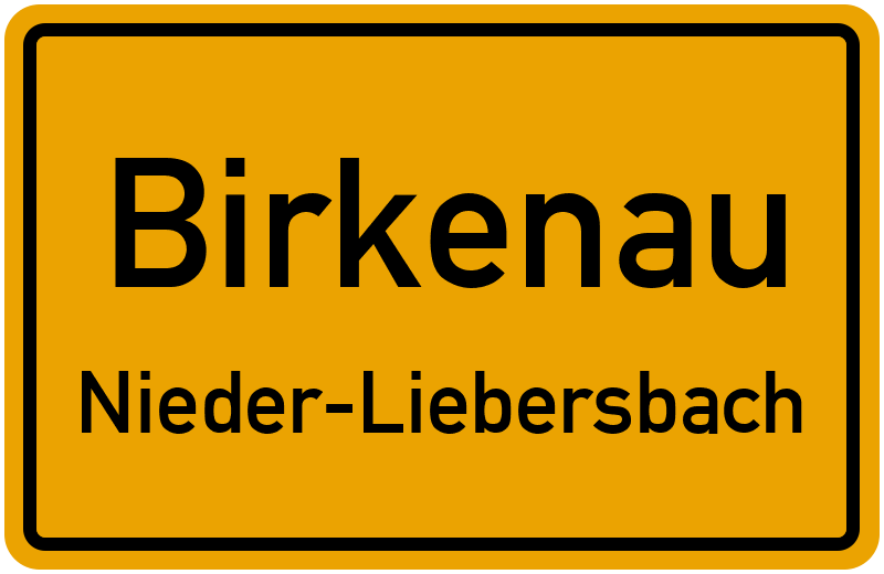Ortsschild Birkenau