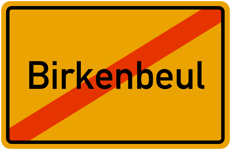 Ortsschild Birkenbeul
