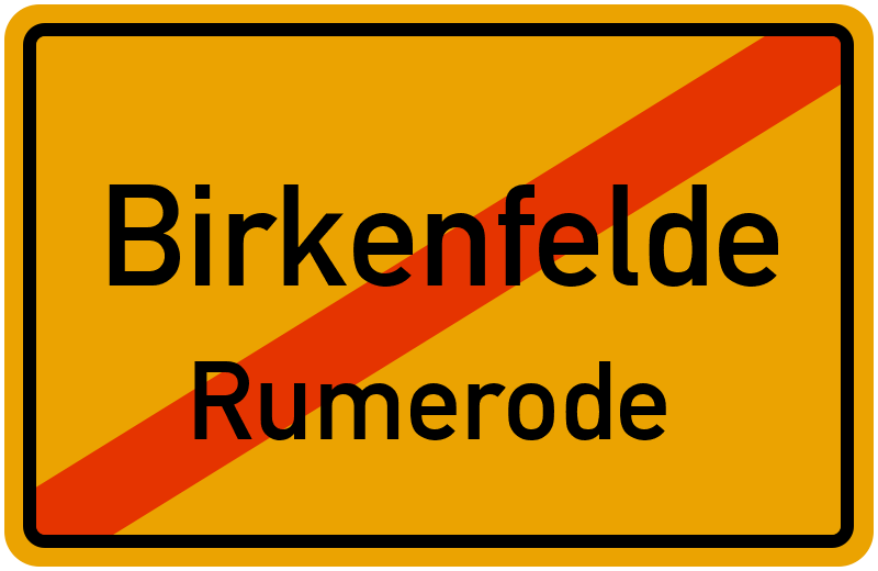 Ortsschild Birkenfelde