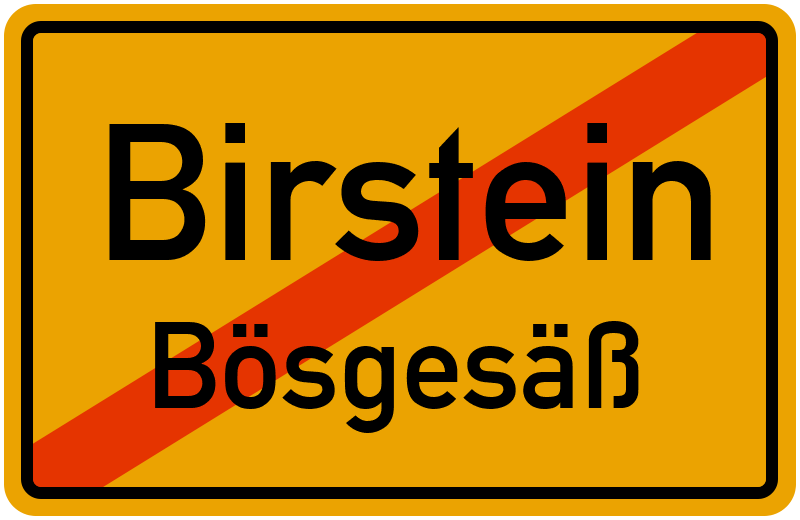 Ortsschild Birstein
