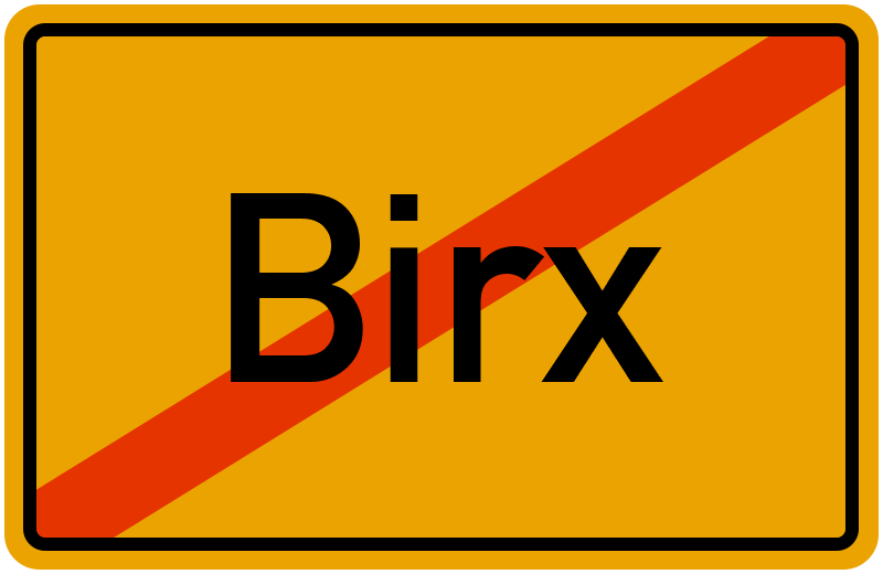 Ortsschild Birx