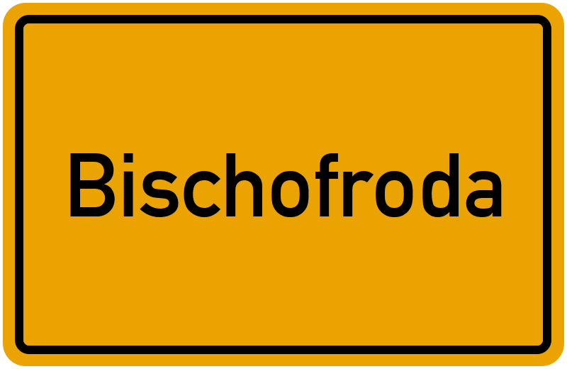 Ortsschild Bischofroda