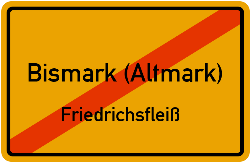 Ortsschild Bismark (Altmark)