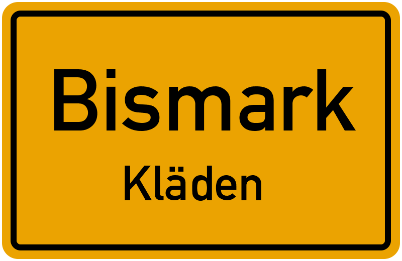 Ortsschild Bismark