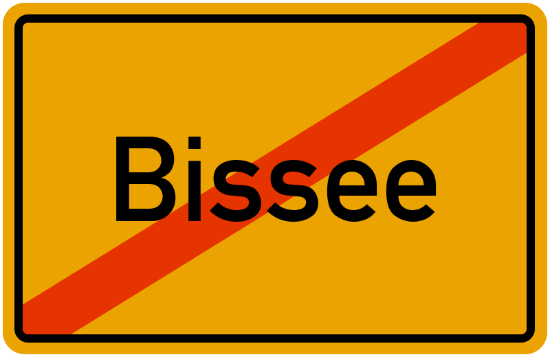 Ortsschild Bissee
