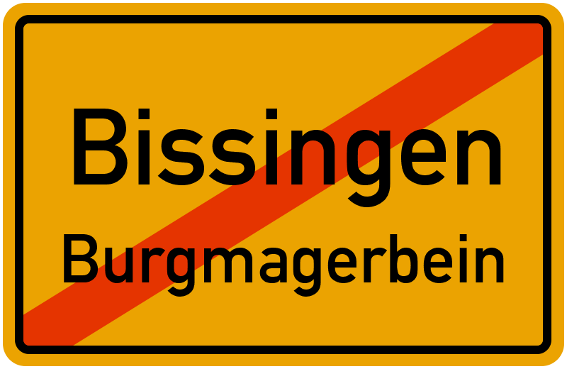 Ortsschild Bissingen