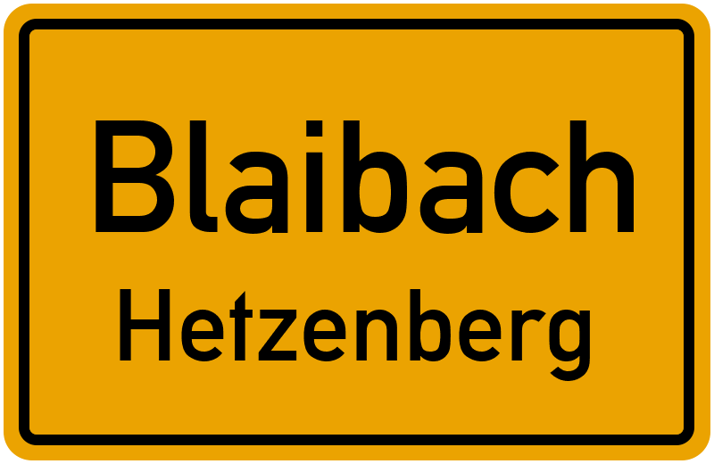 Ortsschild Blaibach