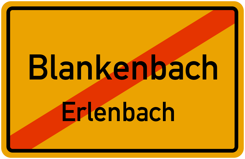 Ortsschild Blankenbach