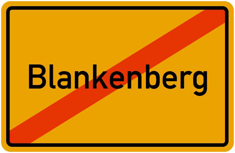 Ortsschild Blankenberg