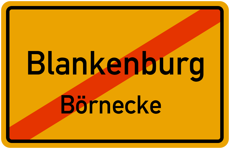 Ortsschild Blankenburg