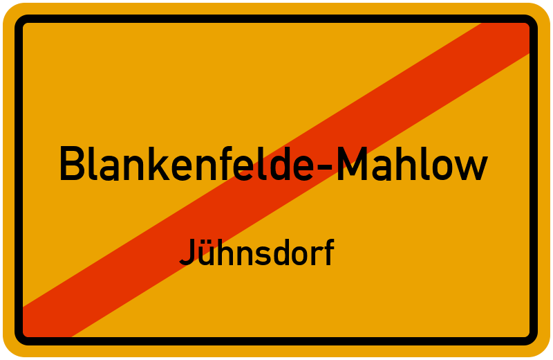 Ortsschild Blankenfelde-Mahlow