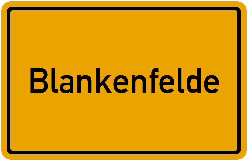 Ortsschild Blankenfelde