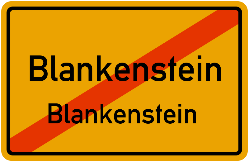 Ortsschild Blankenstein
