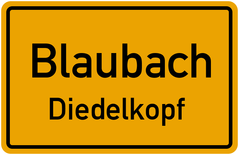 Ortsschild Blaubach