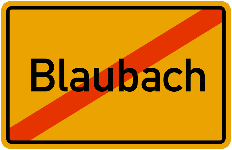Ortsschild Blaubach