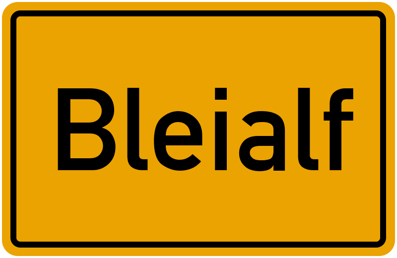 Ortsschild Bleialf