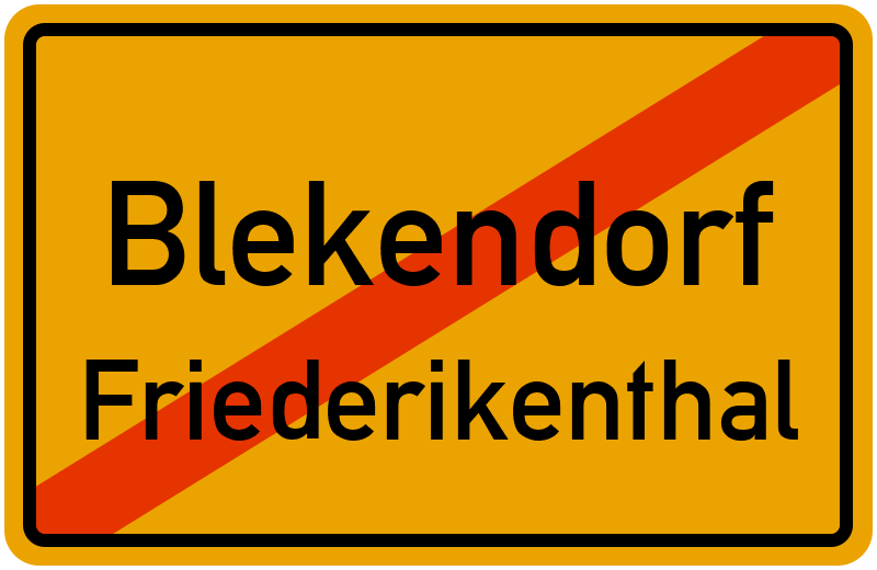 Ortsschild Blekendorf