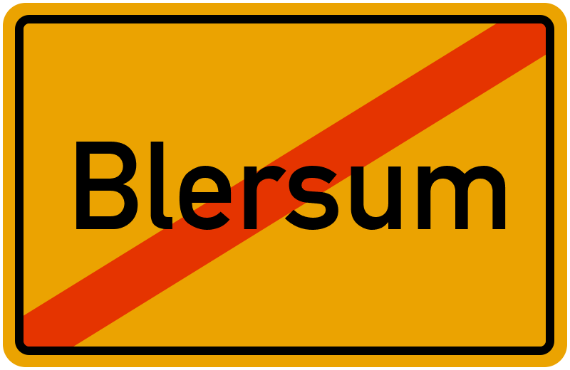 Ortsschild Blersum
