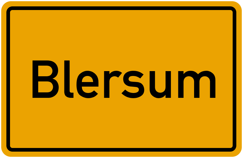 Ortsschild Blersum