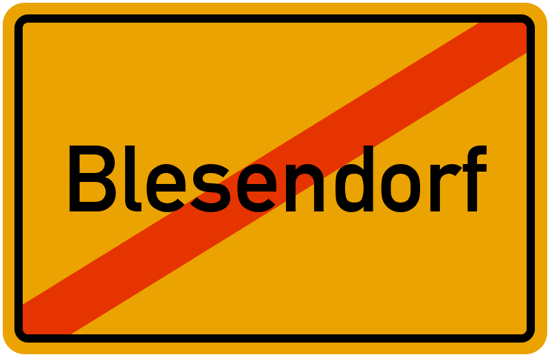 Ortsschild Blesendorf