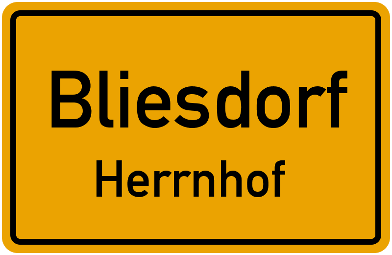 Ortsschild Bliesdorf