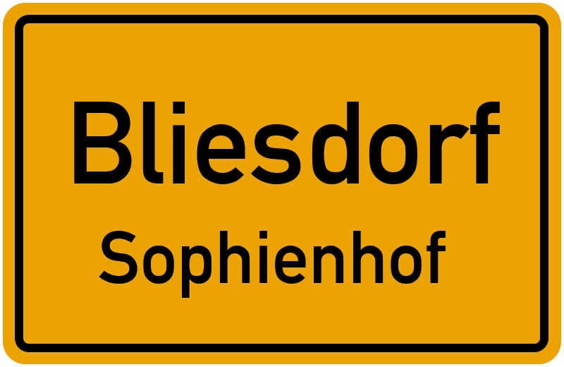 Ortsschild Bliesdorf