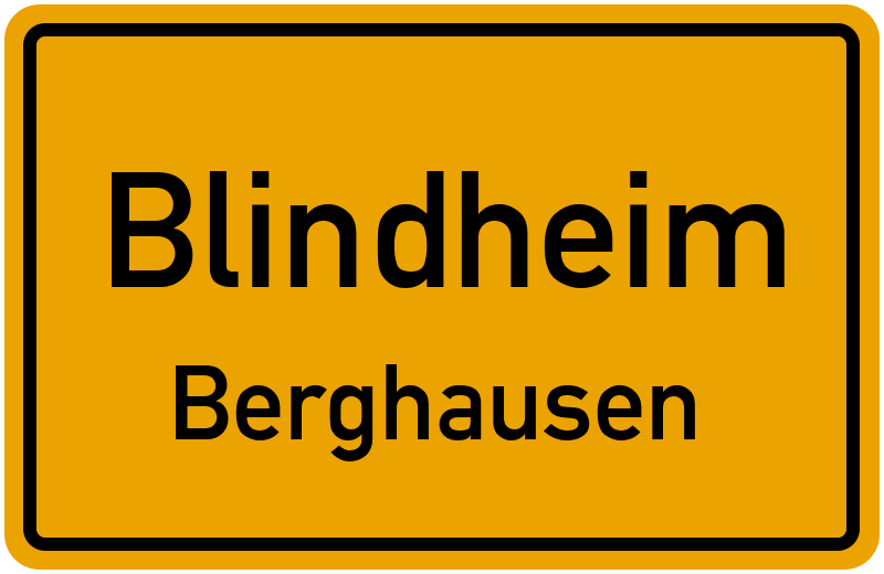 Ortsschild Blindheim