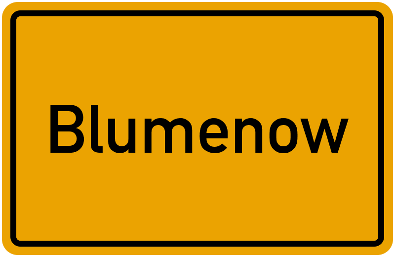 Ortsschild Blumenow