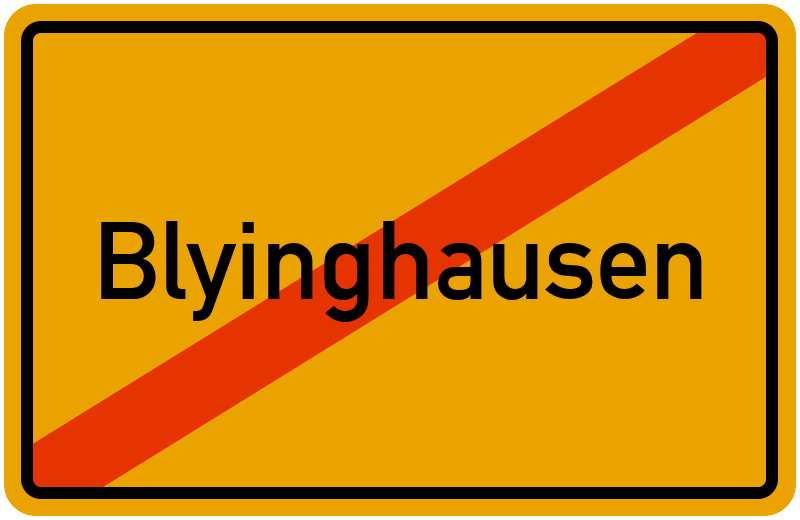Ortsschild Blyinghausen