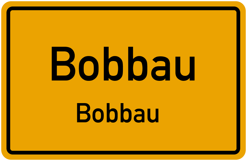 Ortsschild Bobbau