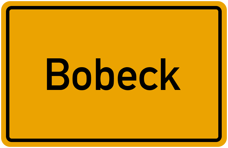 Ortsschild Bobeck