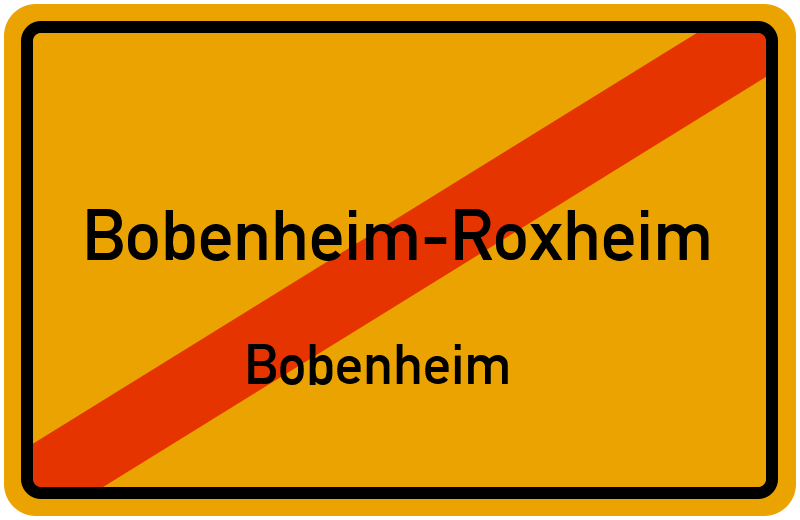 Ortsschild Bobenheim-Roxheim