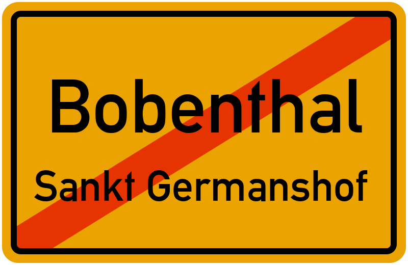 Ortsschild Bobenthal