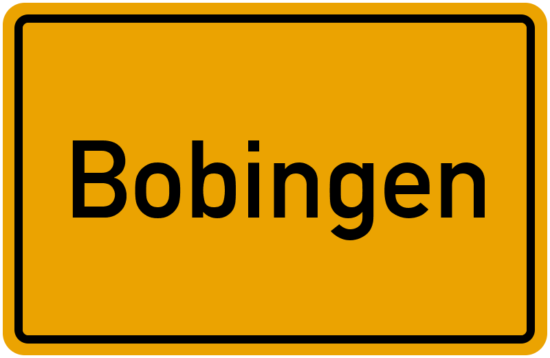 Ortsschild Bobingen