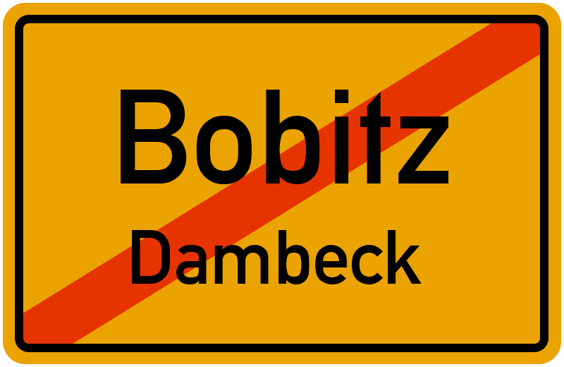 Ortsschild Bobitz