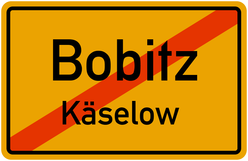 Ortsschild Bobitz