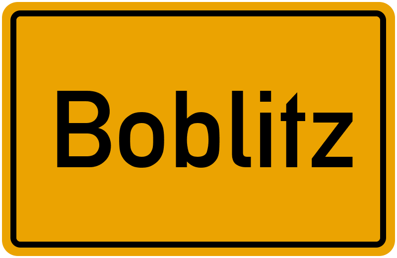 Ortsschild Boblitz