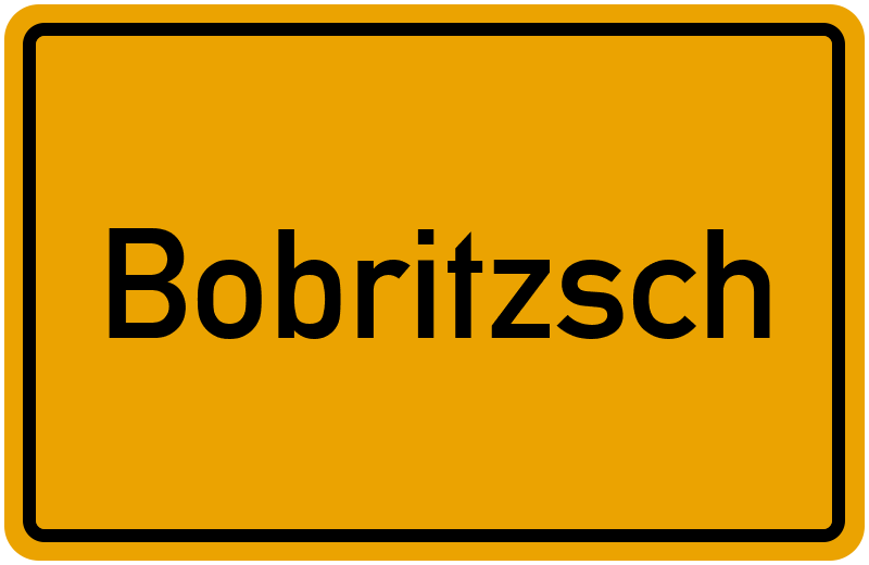 Ortsschild Bobritzsch