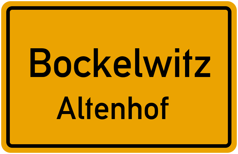 Ortsschild Bockelwitz