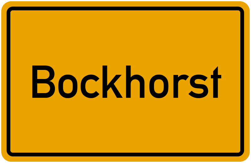 Ortsschild Bockhorst