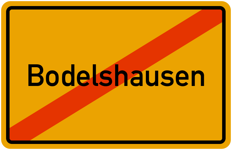 Ortsschild Bodelshausen