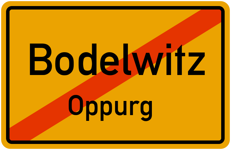 Ortsschild Bodelwitz