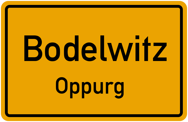 Ortsschild Bodelwitz