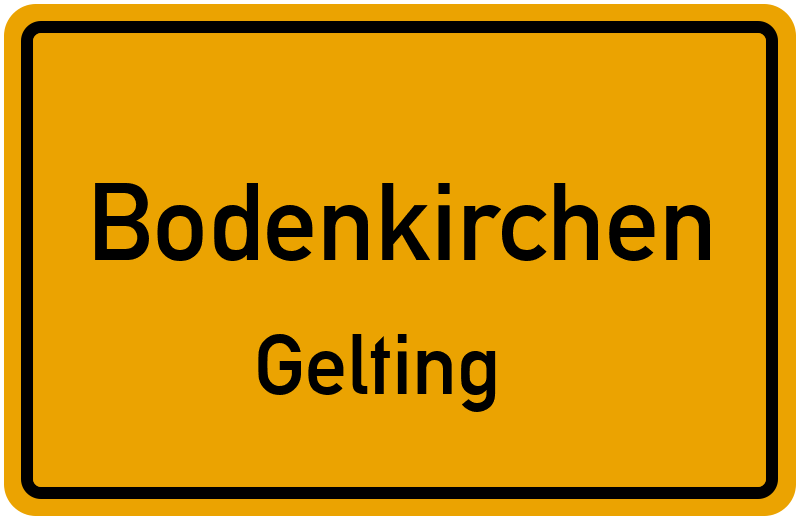 Ortsschild Bodenkirchen