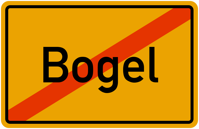 Ortsschild Bogel