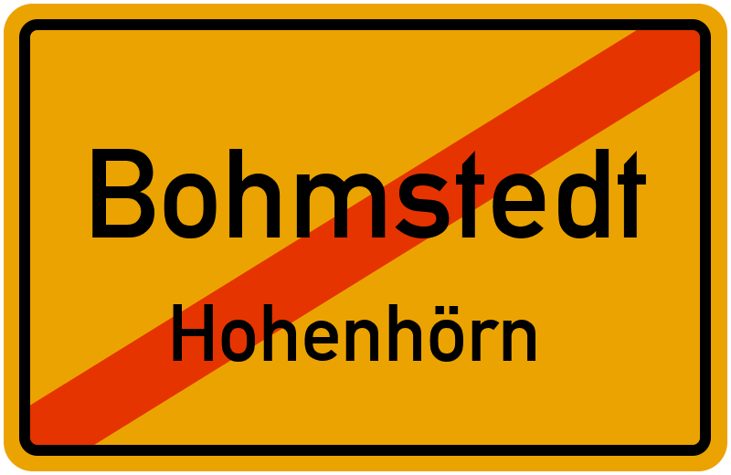 Ortsschild Bohmstedt